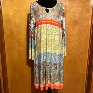 The Pyramid Collection Large Multicolor Long Sleeve Dress